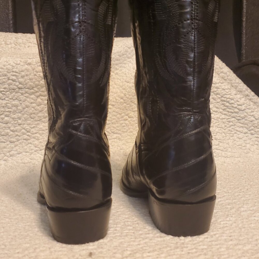 Genuine EEL Dan Post Boots EUC 9 EW - Picture 5 of 14